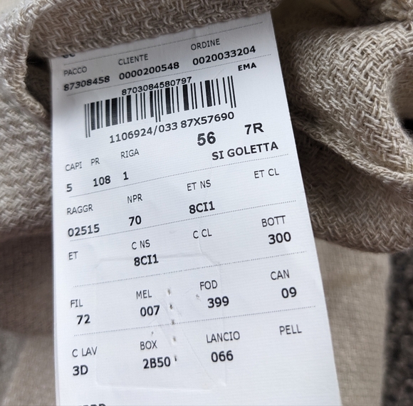 Corneliani Circle Unstructured Sport Coat Blazer 46R Hemp Linen Silk Flax Beige - Picture 6 of 14